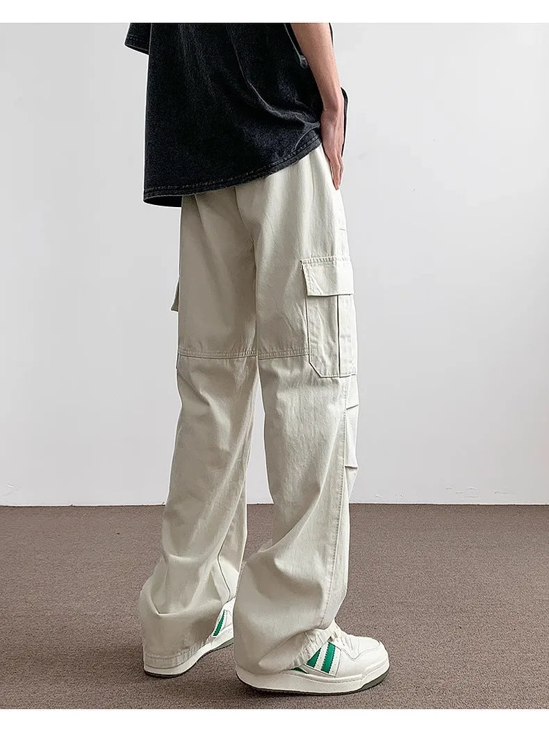 Pants Men's Trendy American Paratrooper Overalls Men's Summer Casual Handsome Outdoor Loose Straight