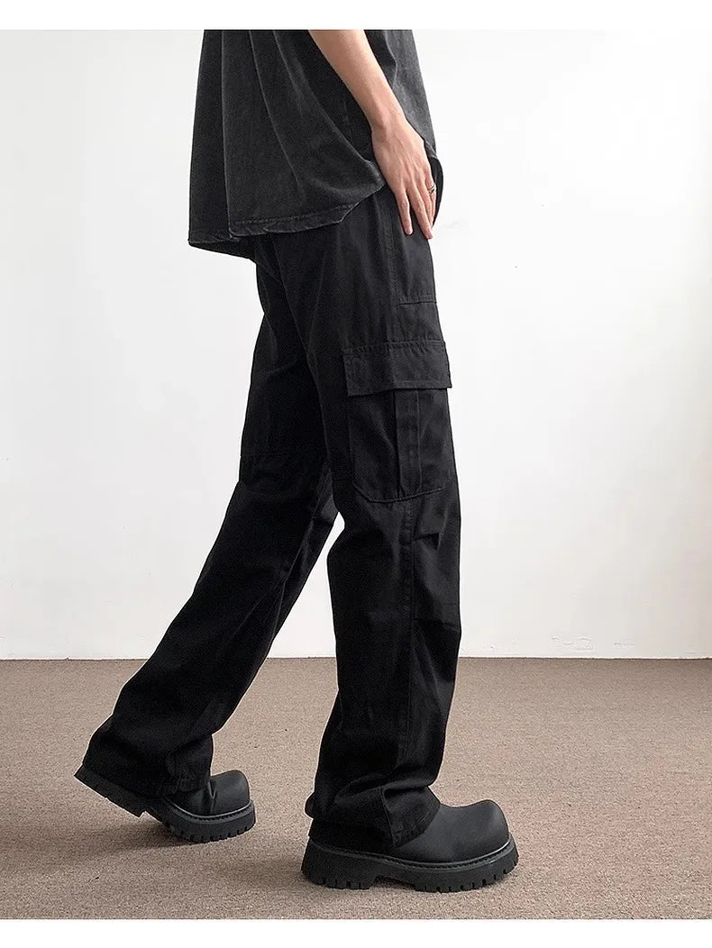 Pants Men's Trendy American Paratrooper Overalls Men's Summer Casual Handsome Outdoor Loose Straight