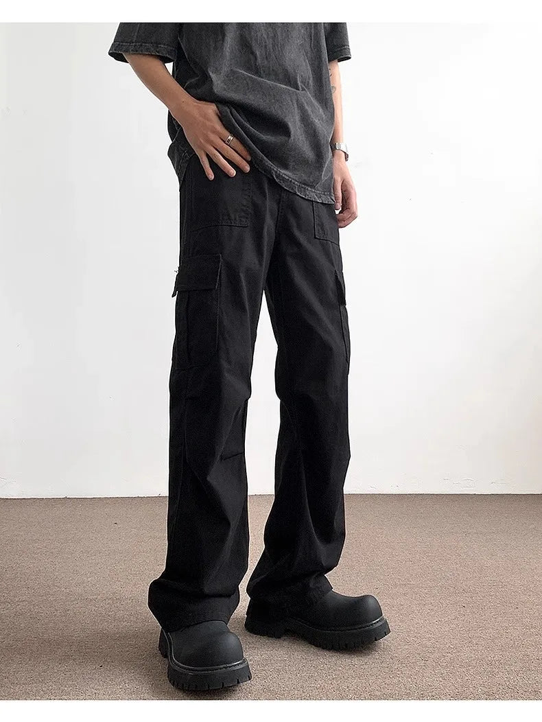 Pants Men's Trendy American Paratrooper Overalls Men's Summer Casual Handsome Outdoor Loose Straight