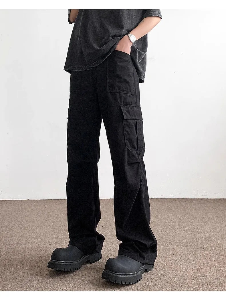 Pants Men's Trendy American Paratrooper Overalls Men's Summer Casual Handsome Outdoor Loose Straight