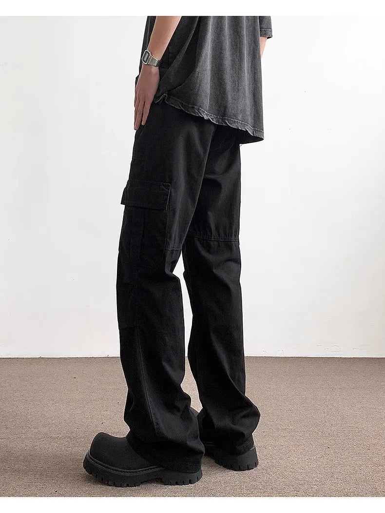 Pants Men's Trendy American Paratrooper Overalls Men's Summer Casual Handsome Outdoor Loose Straight